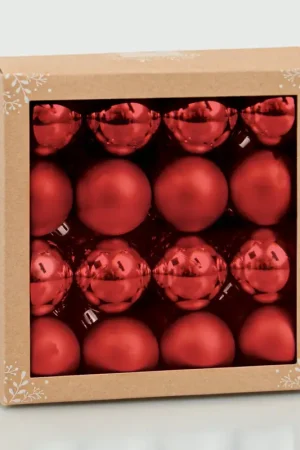 32 boules de Noël avec accroches Seulement Aujourd'hui